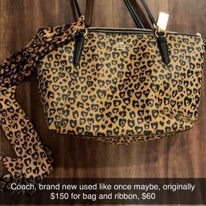 Coach bag and ribbon